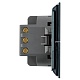 переключатель 2-клавишный (механизм) stekker мия 250в 10а rsw10-3107-05 черный бархат 50448