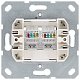 интернет-розетка rj45 двойная с накладкой, цвет тауп jasmart g6106t