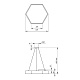 подвесной светодиодный cветильник geometria эра hexagon spo-121-w-40k-038 38вт 4000к белый б0050550
