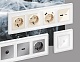 рамка двухместная ambrella volt arctic af580102