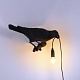 настенный светильник bird lamp black looking right seletti