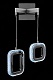 бра theona le7701/2w grey/black chrome