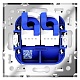 розетка компьютерная встраиваемая voltum s70 двойная rj45+rj45 кат.6, (белый матовый) vls060202