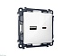 комплект механизма розетки 2usb a+c 20w (быстрая зарядка) ambrella volt alfa ma111010