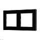 рамка двухместная arlight frm-glare-gs-2-bk 043797