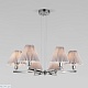 подвесная люстра eurosvet peony 60136/6 хром/серый
