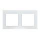 рамка двухместная arlight frm-glare-gs-2-wh 043796