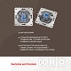 розетка телефонная rj11 arte milano 203.51-1.silver