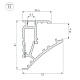 профиль arlight shelf-600-2000 anod (алюминий) 060498