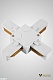 трековый однофазный x-образный соединитель am group am178 wh