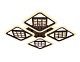 потолочная светодиодная люстра ambrella light acrylica ice fa287
