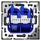 розетка компьютерная встраиваемая voltum s70 двойная rj45+rj45 кат.6, (черный матовый) vls060208