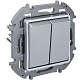 переключатель двухклавишный legrand inspiria 673657