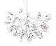 подвесная светодиодная люстра crystal lux evita sp63 white/transparent