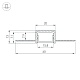 алюминиевый профиль arlight sl-linia20-fantom-2000 anod 049030