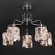 потолочная люстра eurosvet scoppio 10101/5 хром/прозрачный хрусталь strotskis