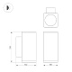уличный настенный светильник arlight lgd-evo-wall-twin-s100x100-2x12w day4000 (gr, 44 deg, 230v) 046194
