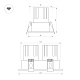 карданный светильник arlight ms-flow-built-s157x85-2x6w warm3000 (wh, 55 deg, 230v) (ip20 металл) 060934