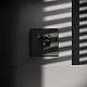 розетка встраиваемая voltum s70 с заземлением и защитными шторками, 16а, с usb, a+a, (черный матовый vls040408
