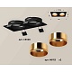 комплект встраиваемого светильника ambrella light techno spot xc6526004 sbk/pyg черный песок/золото желтое полированное (c6526, n6113)