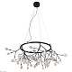подвесная светодиодная люстра crystal lux evita sp45 d black/transparent