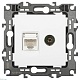 розетка комбинированная rj45+tv эра 12-3110-01м б0065691