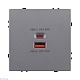 розетка usb a+c 65w, серый kollinger eclipse ec-024gy