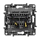 переключатель двухклавишный legrand etika с подсветкой 10a 250v алюминий 672416