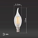 лампа светодиодная эра e14 11w 4000k f-led bxs-11w-840-e14 б0047002