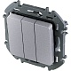 выключатель трехклавишный legrand inspiria 673642