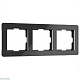 рамка на 3 поста werkel acrylic черный 4690389184888 w0032708