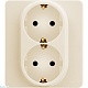 розетка двойная с/з legrand inspiria 673751