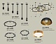 комплект подвесного светильника ambrella light techno ring xr92222001 (a9222, a9227, c9233, c9242, c9238, c9232, n8145, n8124)