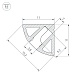 алюминиевый профиль arlight sl-kant-h11-2000 anod black 044086