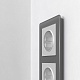 рамка werkel acrylic на 2 поста графит w0022704 4690389184864