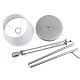 торшер uniel uml-t500 e27 silver/white ul-00010181