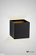 настенный светильник am group am112-2x5w-bk+gd