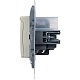 розетка 2к+з ip44 legrand etika слоновая кость 672326