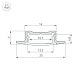профиль arlight sl-slim-h7-f25-2000 black (алюминий) 061615