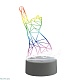 фигурка светодиодная «кошка» uniel (ul-00007419) uli-m501 rgb/3aaa catty/white