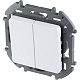 выключатель двухклавишный legrand inspiria 673620