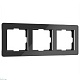 рамка werkel acrylic на 3 поста черный w0032708 4690389184888