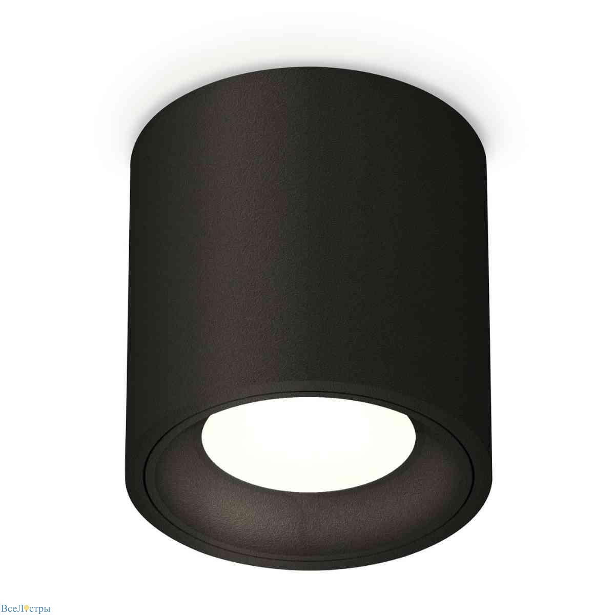комплект накладного светильника ambrella light techno spot xs7532010 sbk черный песок (c7532, n7021)