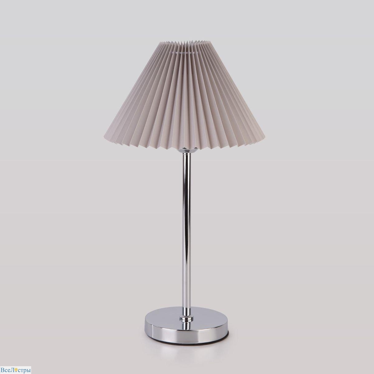 настольная лампа eurosvet peony 01132/1 хром/серый