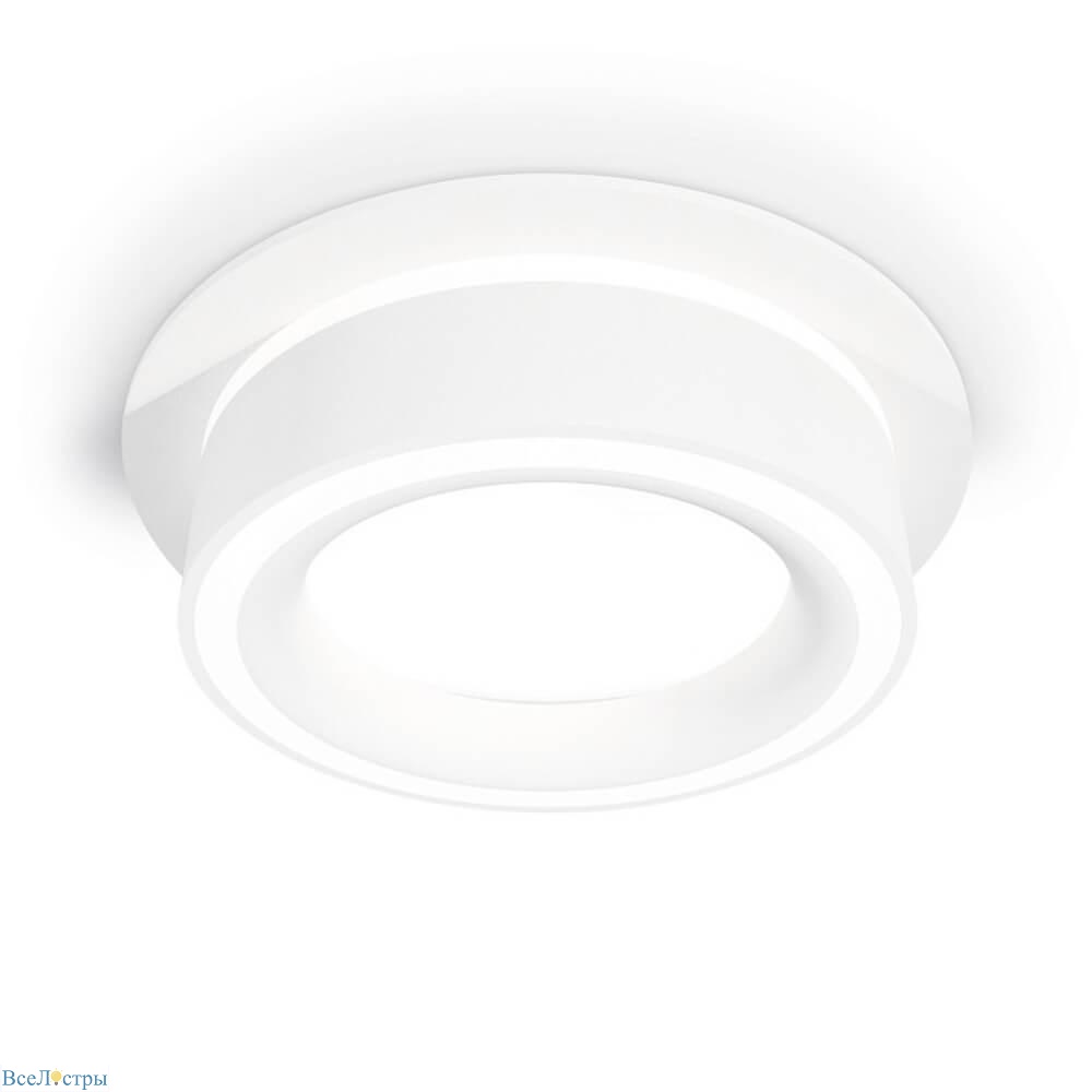 комплект встраиваемого светильника ambrella light xc8050018 swh/fr белый песок/белый матовый gx53 (c8050, n8433)