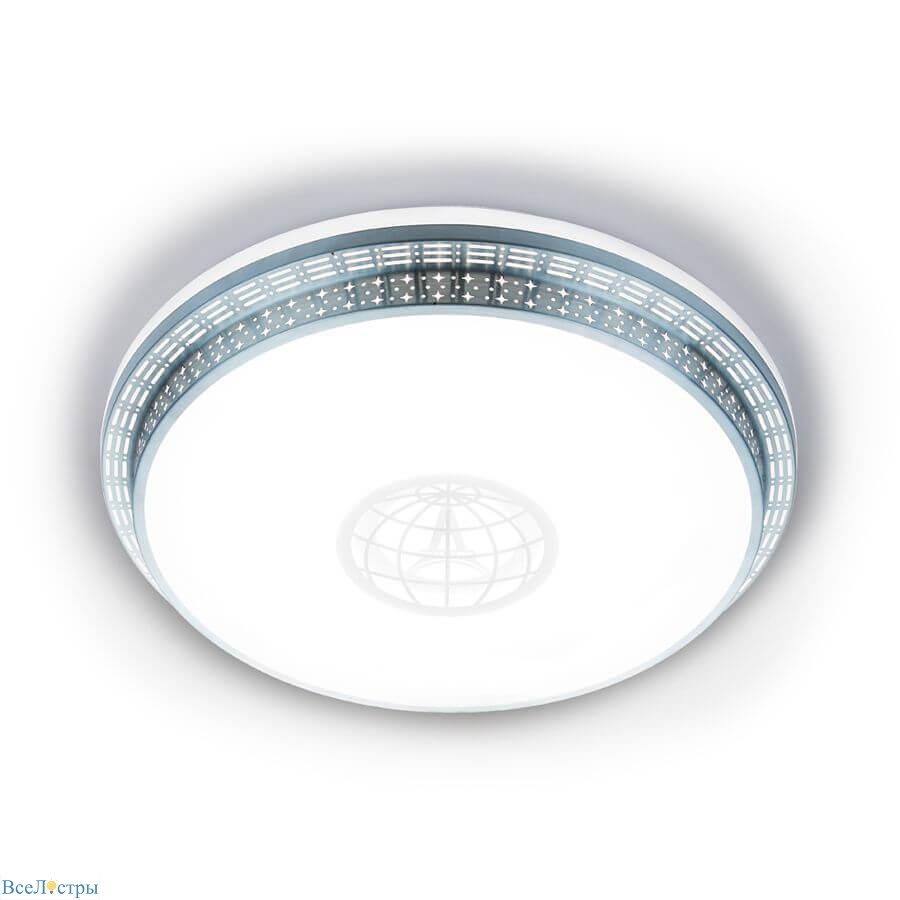 потолочный светодиодный светильник ambrella light orbital design f128 wh sl 72w d500