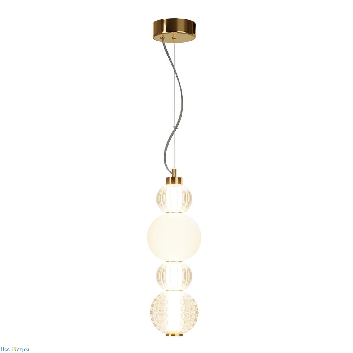 подвесной светодиодный светильник maytoni collar p069pl-l17g3k
