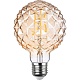 лампа светодиодная филаментная rev vintage gold g95 e27 5w 2200k deco premium теплый свет груша 32448 5