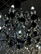 подвесная люстра crystal lux magnifico sp13 black/transparent